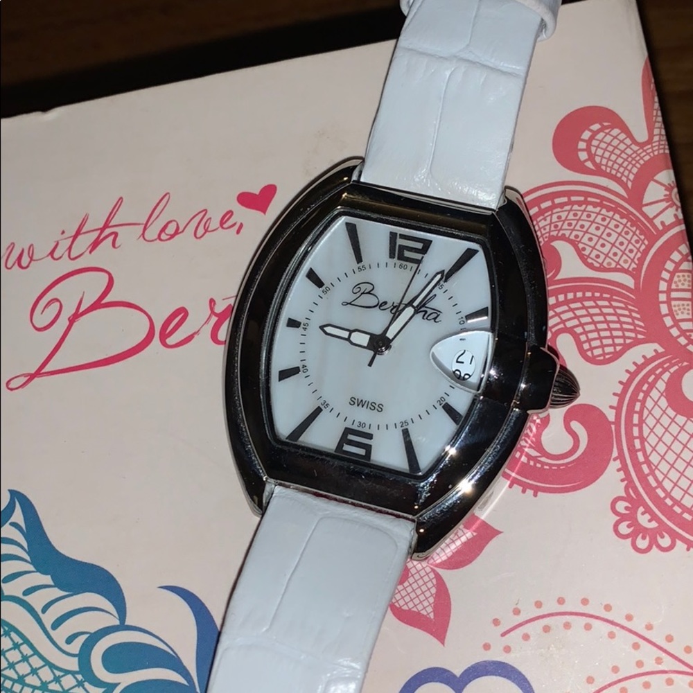 Bertha watch brand new in box/ white